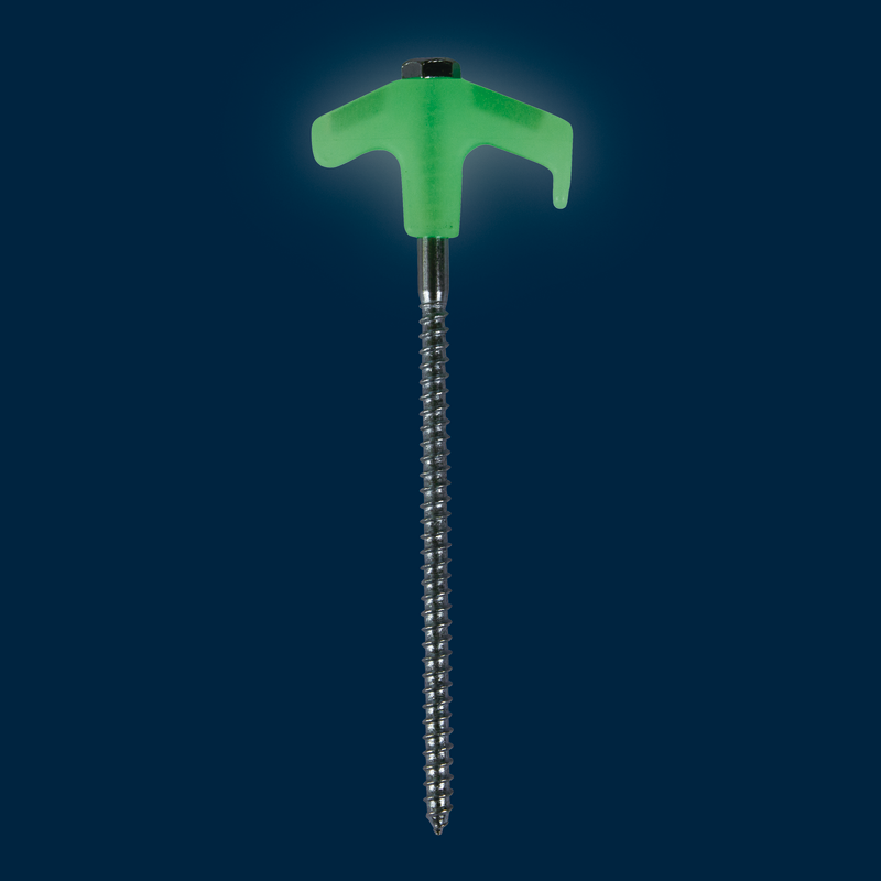 Screw In Tent Peg Set 25 Piece Glow in the dark