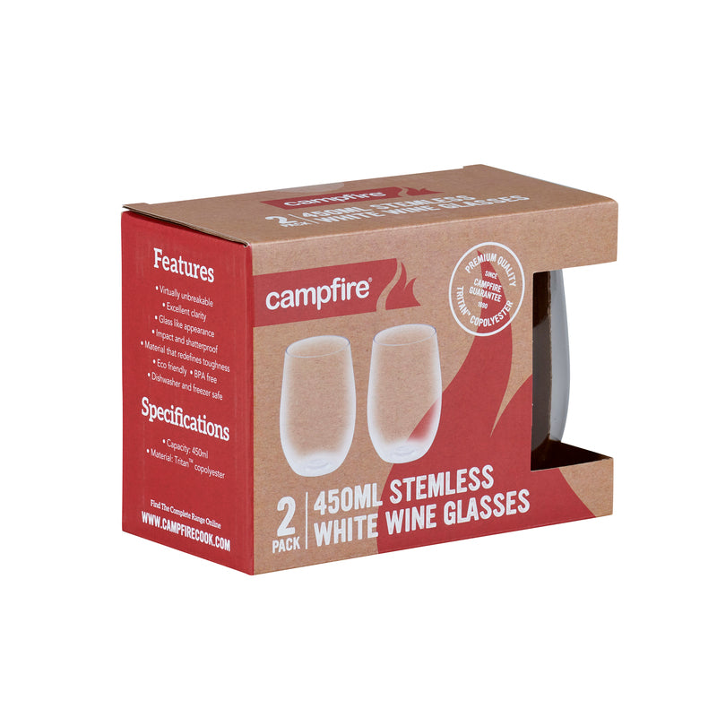 Tritan Stemless White Wine 450ML 2 Pack