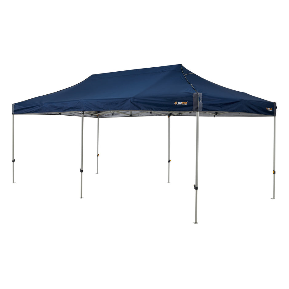 Hydroflow Deluxe 6x3m Gazebo | Heavy Duty Steel Frame | 300D Navy Canopy | Antiponding Bars