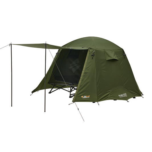 Easy Fold 2 Person Stretcher Tent | Heavy Duty Steel Frame | 1500mm Waterhead Rating | Compact Pack Size