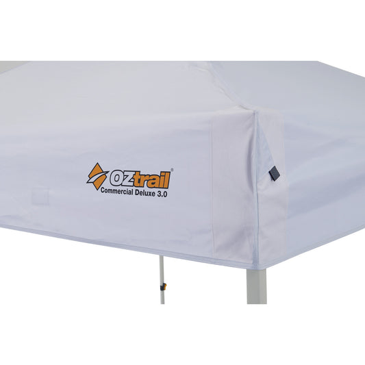 Commercial Deluxe 3x3m Gazebo | Perfect for Markets | 500D White Canopy | Antiponding Bars | HD Wheeled Bag